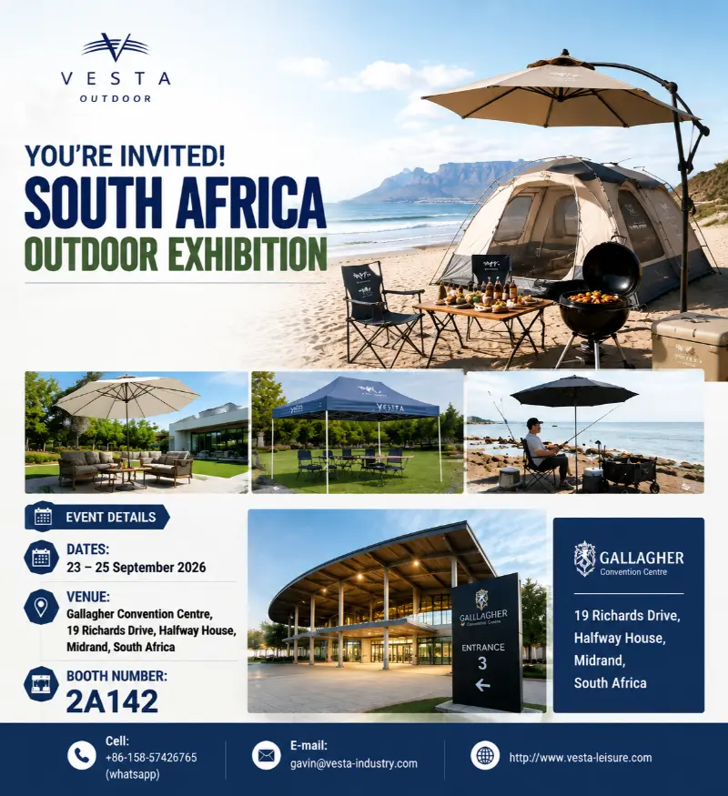VESTA OUTDOOR представит инновационные решения для жизни на открытом воздухе на выставке брендов в Южной Африке и Китае 2026